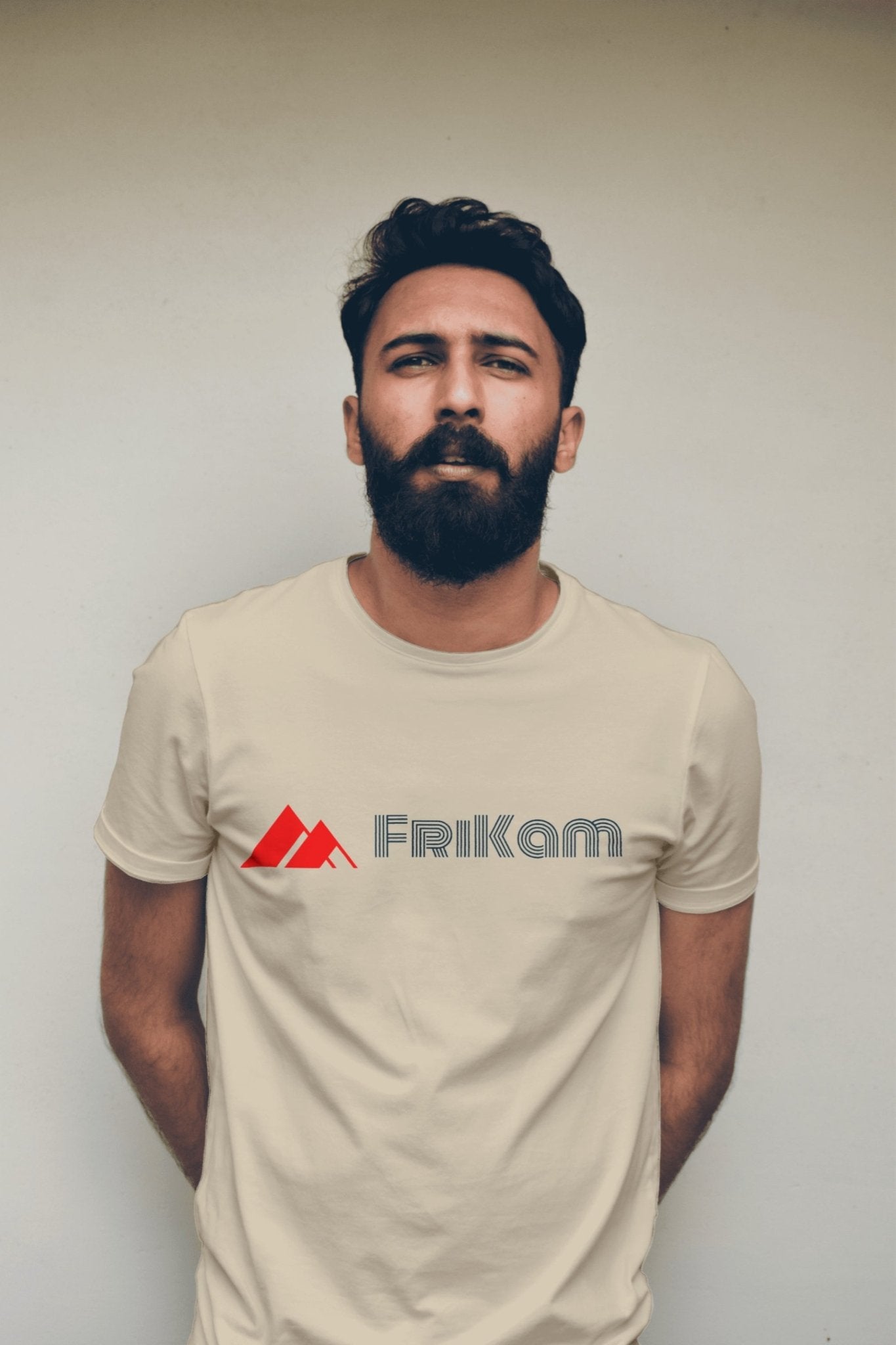 Premium Cotton T-Shirt (Beige) - FriKam