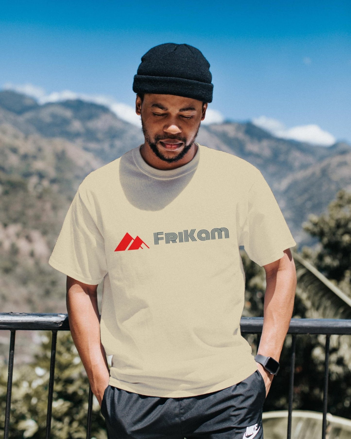 Premium Cotton T-Shirt (Beige) - FriKam