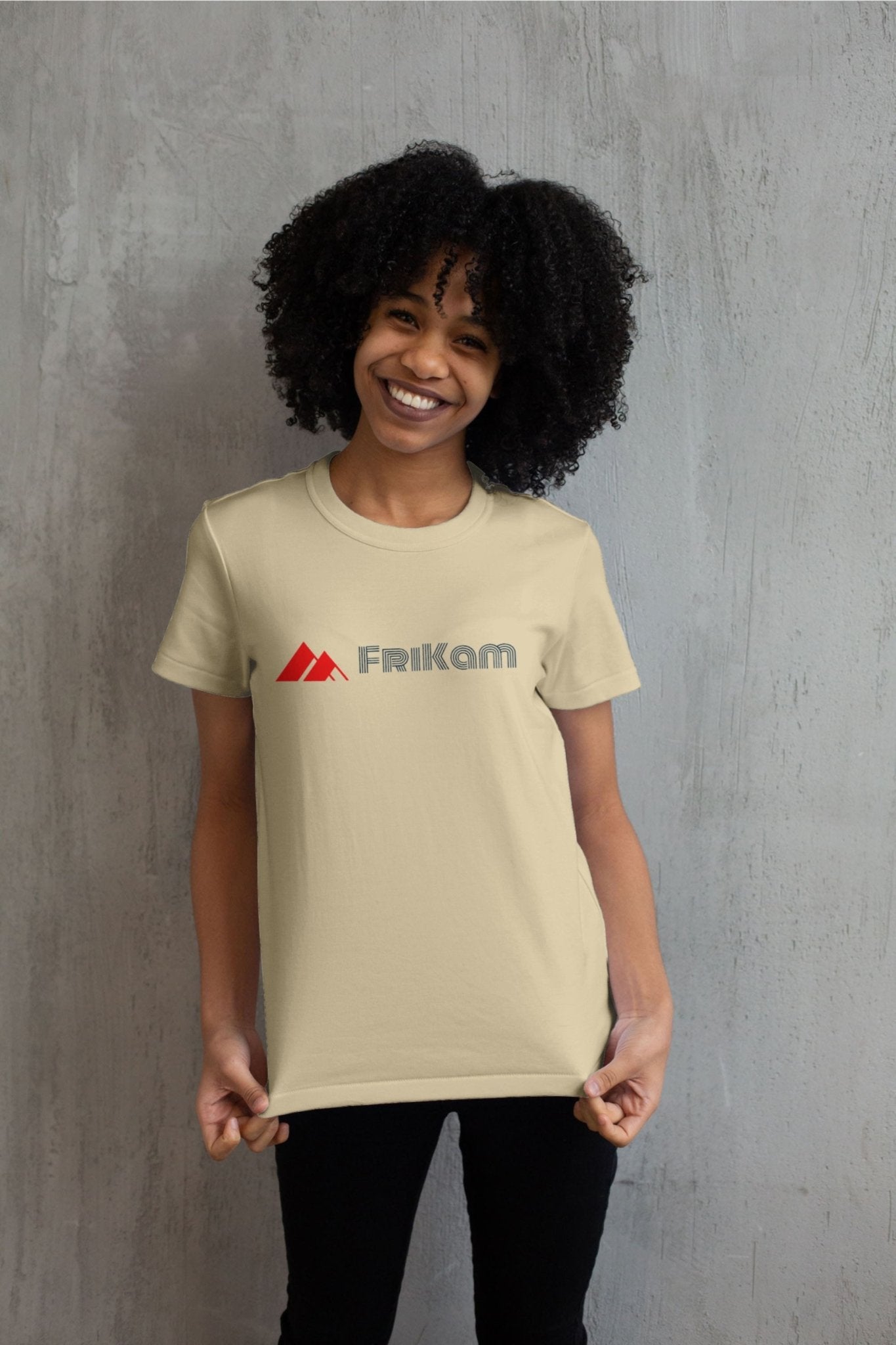 Premium Cotton T-Shirt (Beige) - FriKam