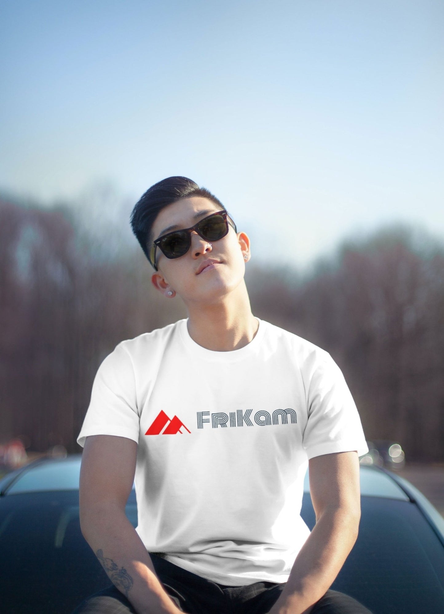 Premium Cotton T-Shirt (White) - FriKam
