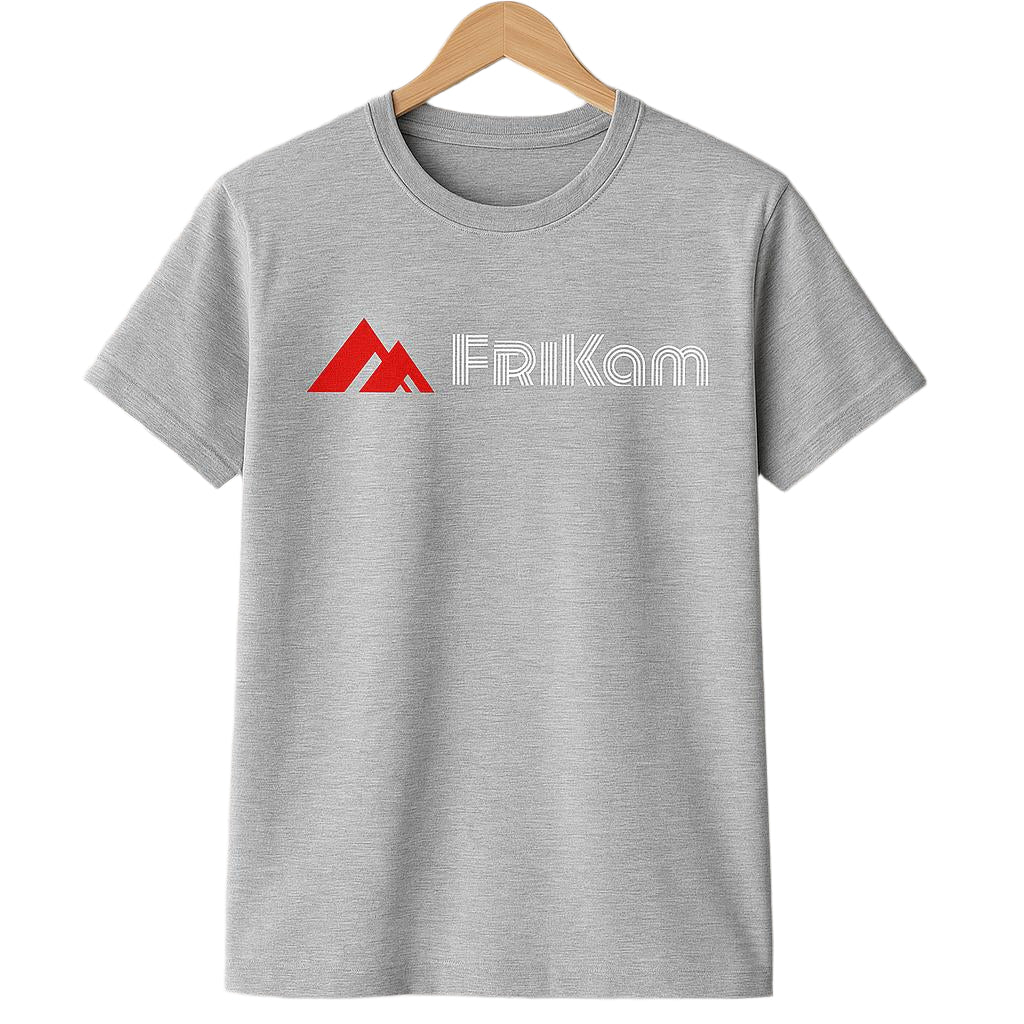 Premium Cotton T-Shirt (Light Gray) - FriKam