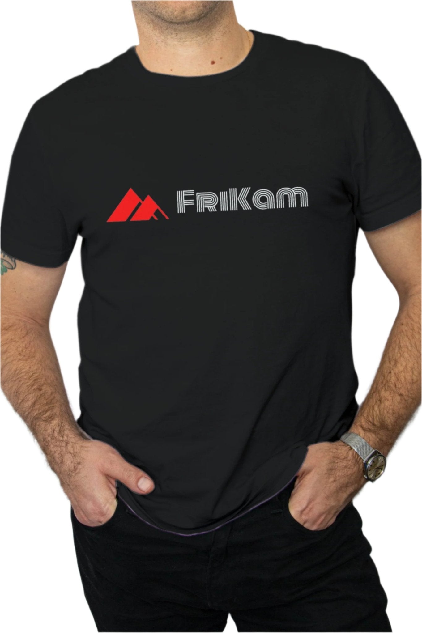 Premium Cotton T-Shirt (Black) - FriKam