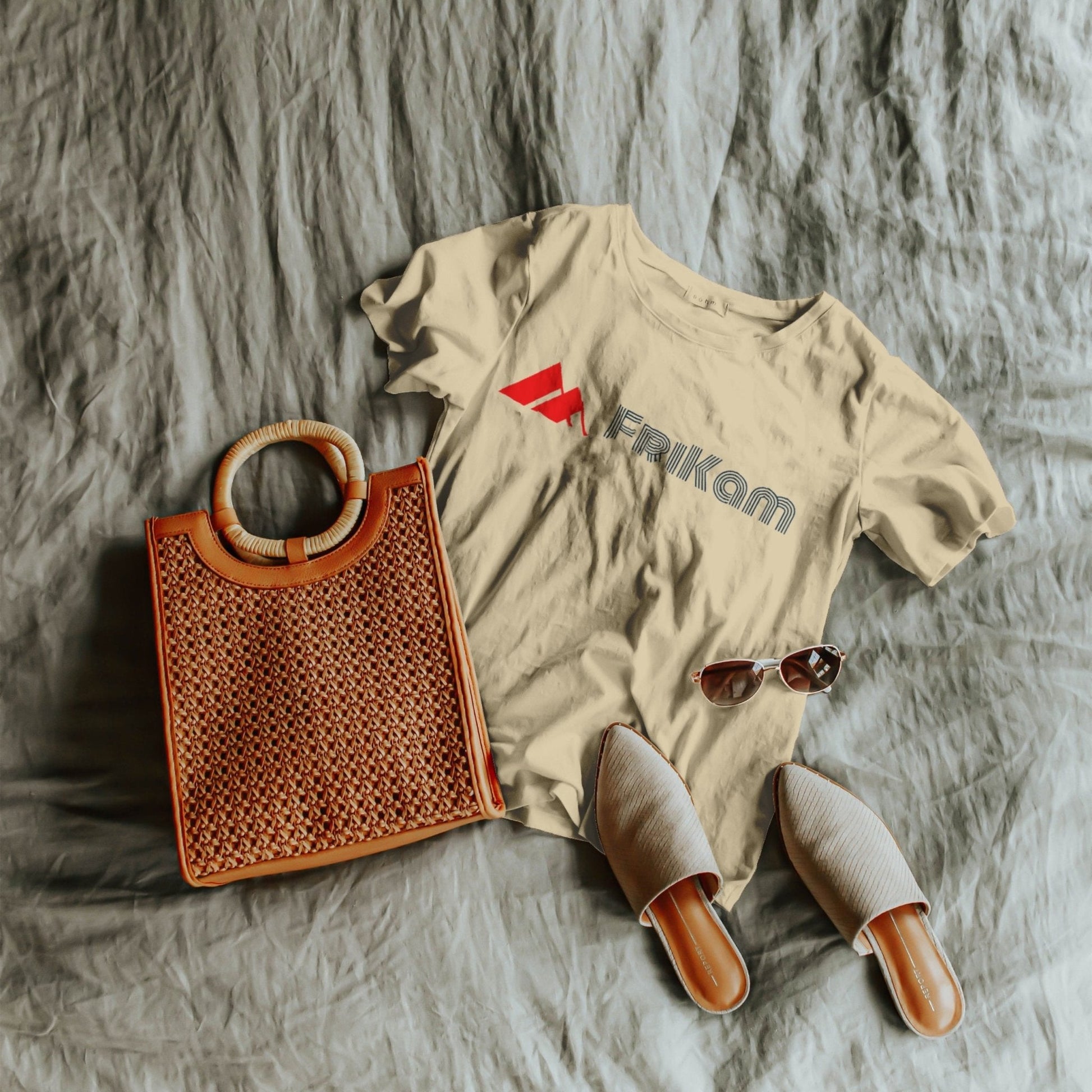 Premium Cotton T-Shirt (Beige) - FriKam