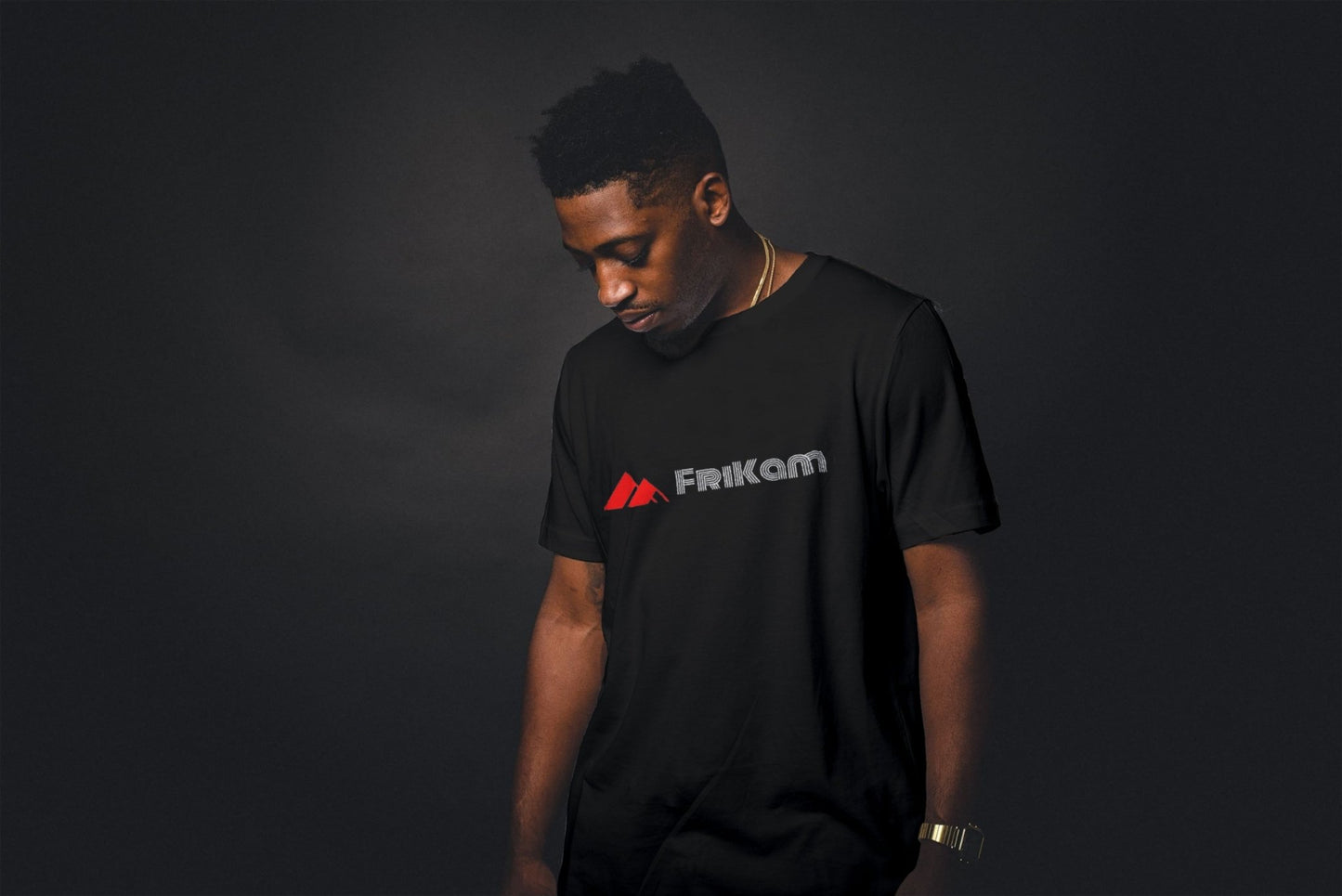 Premium Cotton T-Shirt (Black) - FriKam