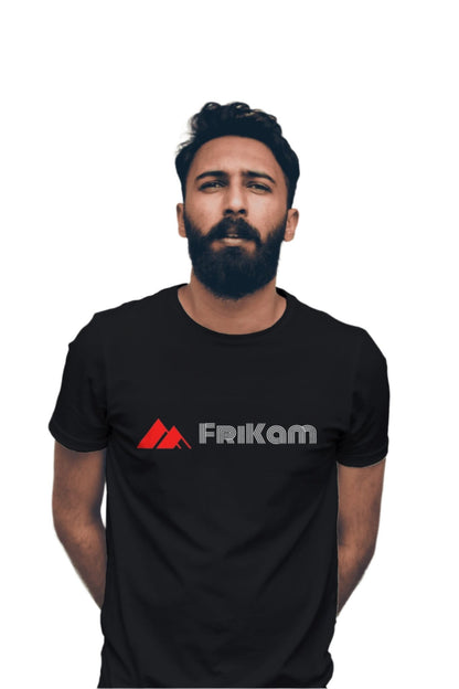Premium Cotton T-Shirt (Black) - FriKam
