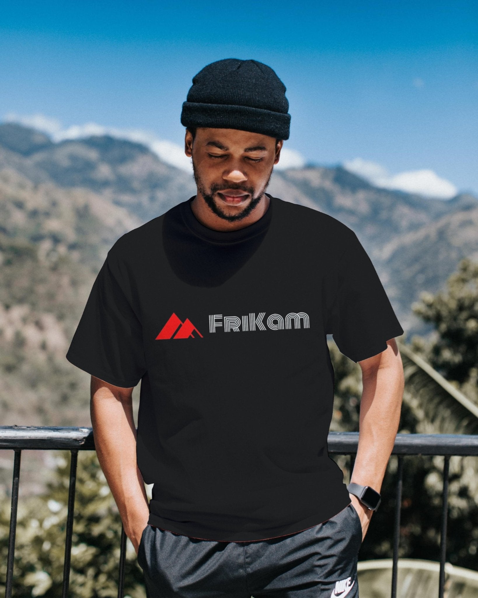 Premium Cotton T-Shirt (Black) - FriKam