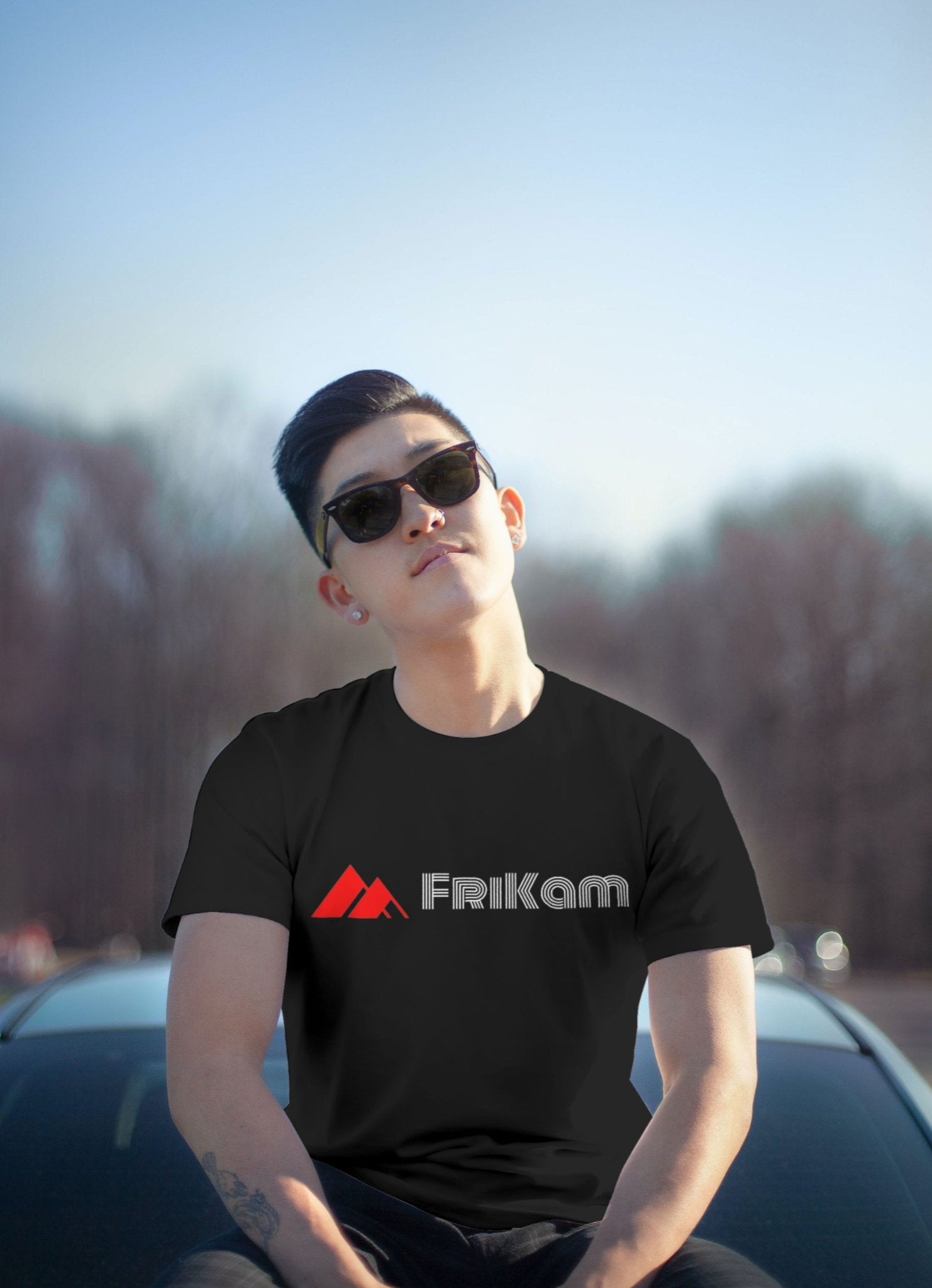 Premium Cotton T-Shirt (Black) - FriKam